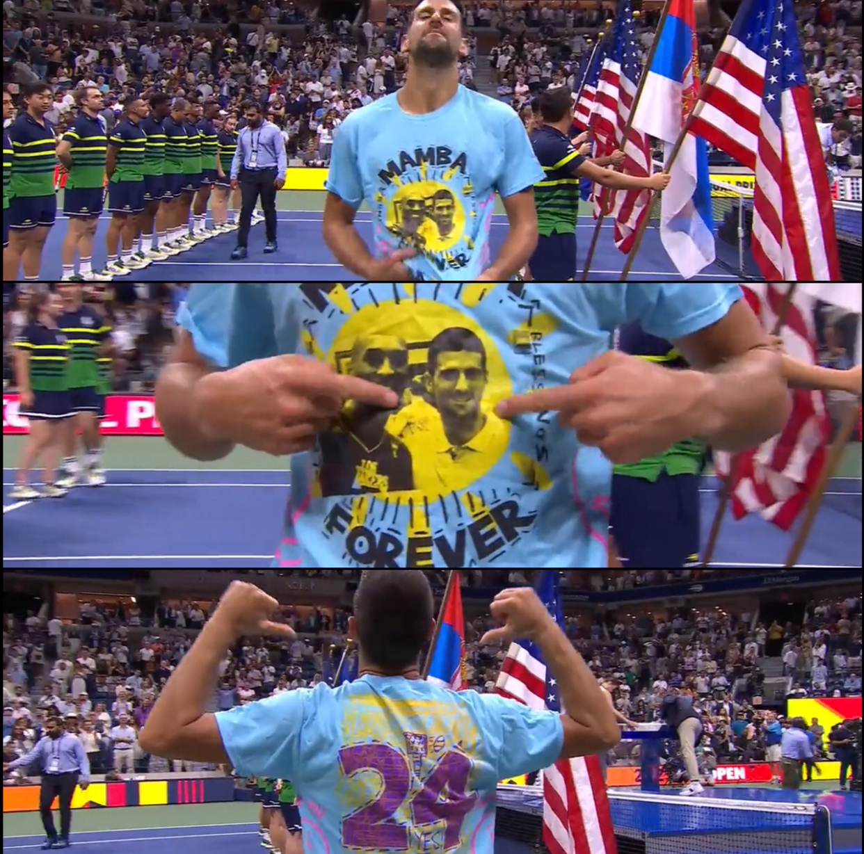 Novak Djokovic Pays Tribute to Kobe Bryant