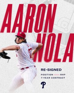 Phillies Extend Pitcher Aaron Nola for $172 Million
