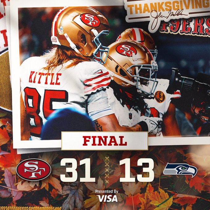 San Francisco 49ers dominated the Seattle Seahawks