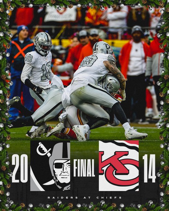 Raiders Gifted the Chiefs A Big Loss on Christmas