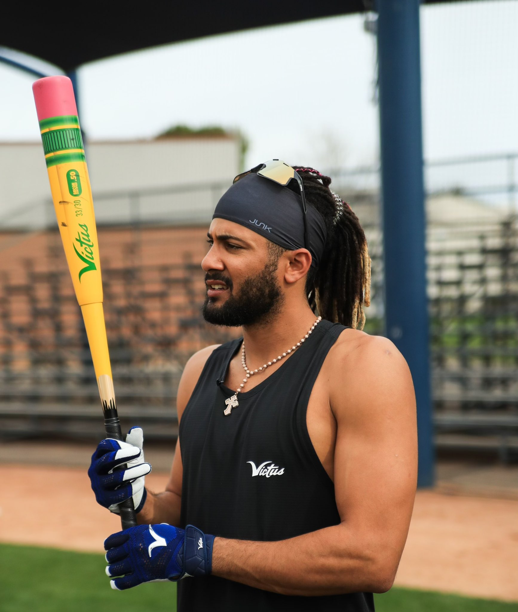 Fernando Tatis Jr Batting Practice With Victus Pencil Bat