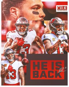 Mike Evans Agrees to $52 Million Deal to Stay With Tampa Bay Buccaneers