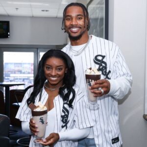 Simone Biles and Husband Jonathan Owens Attend White Sox Game