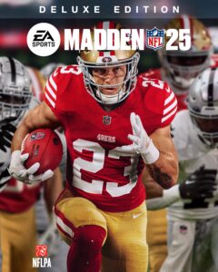 Christian McCaffrey Landed Extension and Madden NFL 25 Cover