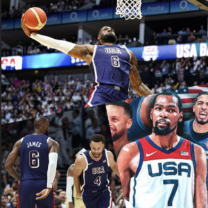 USA Men’s Basketball Defeats Serbia at 2024 Olympics- Lebron and Curry on Game