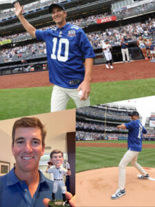 Eli Manning Throws Out Yankees Ceremonial First Pitch Celebrating Giants 100th Season