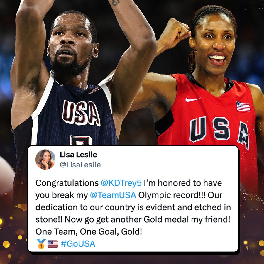 Kevin Durant becomes the USA Olympic All-Time Scorer Breaking Lisa Leslie’s Record