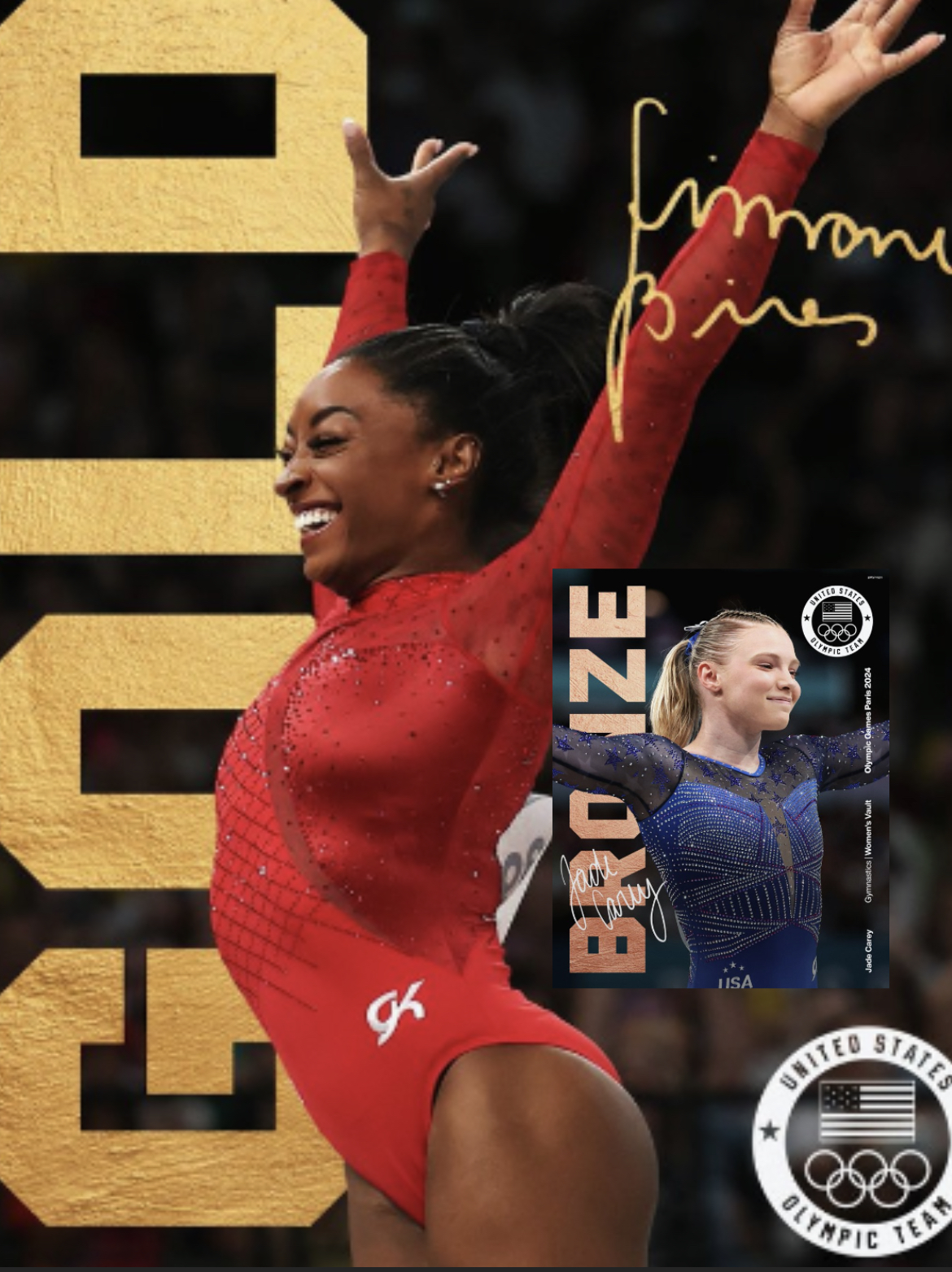 Simone Biles Wins Gold and Jade Carey a Bronze in Vault Final