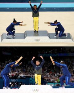 Simone Biles and Jordan Chiles Medal in Floor Exercise