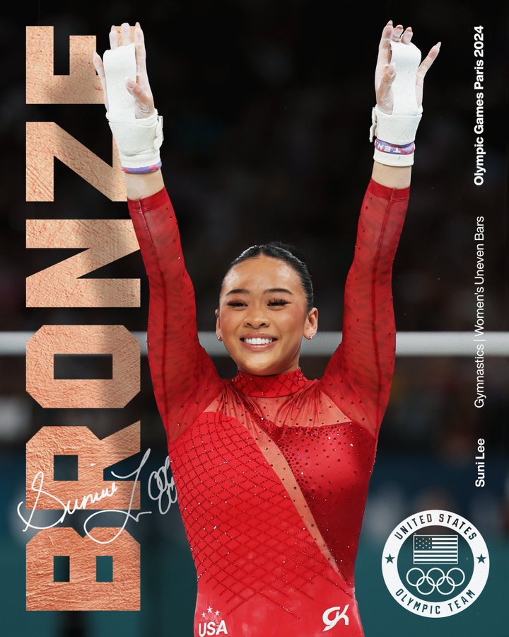 Suni Lee Wins Bronze on Uneven Bars Final-Third Medal in Paris