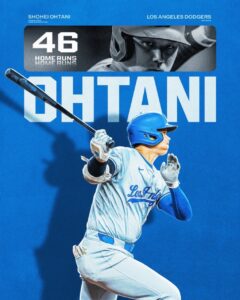 Dodgers Shohei Ohtani Ticks Closer to 50-50 Season With 46th Home Run