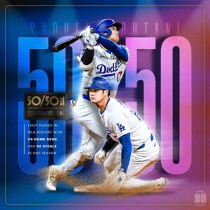 Shohei Ohtani Reaches 50-50 Club Becoming First Player to do so in MLB History