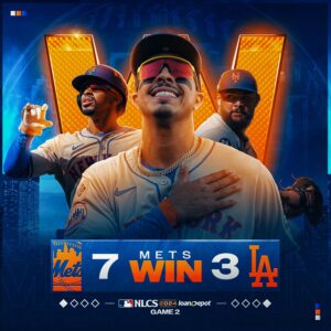 Mets Defeat Dodgers Tying Up 2024 NLCS at 1-1