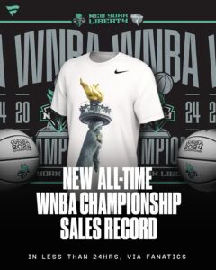 New York Liberty Broke Fanatics All-time WNBA Championship Sales Record