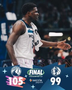 Timberwolves Ravaged the Dallas Mavericks Winning a 4th Quarter Thriller