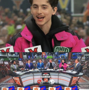 Timothée Chalamet Becomes Everyone’s Favorite Analyst on College GameDay