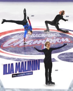 U.S. Figure Skater Ilia Malinin Achieved His Own Three-Peat