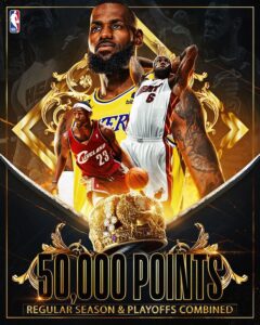 Lakers Lebron James First NBA Player to Score 50,000 Points