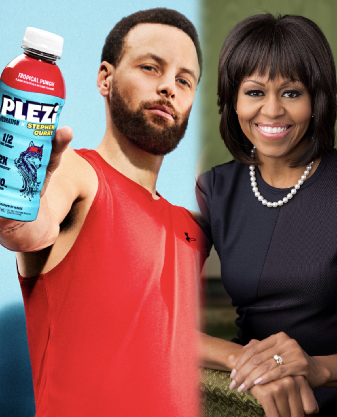 Warriors Steph Curry and Michele Obama Team Up for Sports Drink