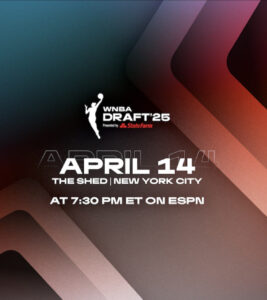 2025 WNBA Draft is on April 14
