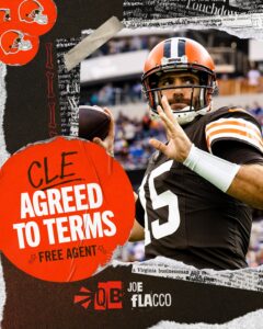 It's Reunion Time In Cleveland As Joe Flacco Returns To The Browns