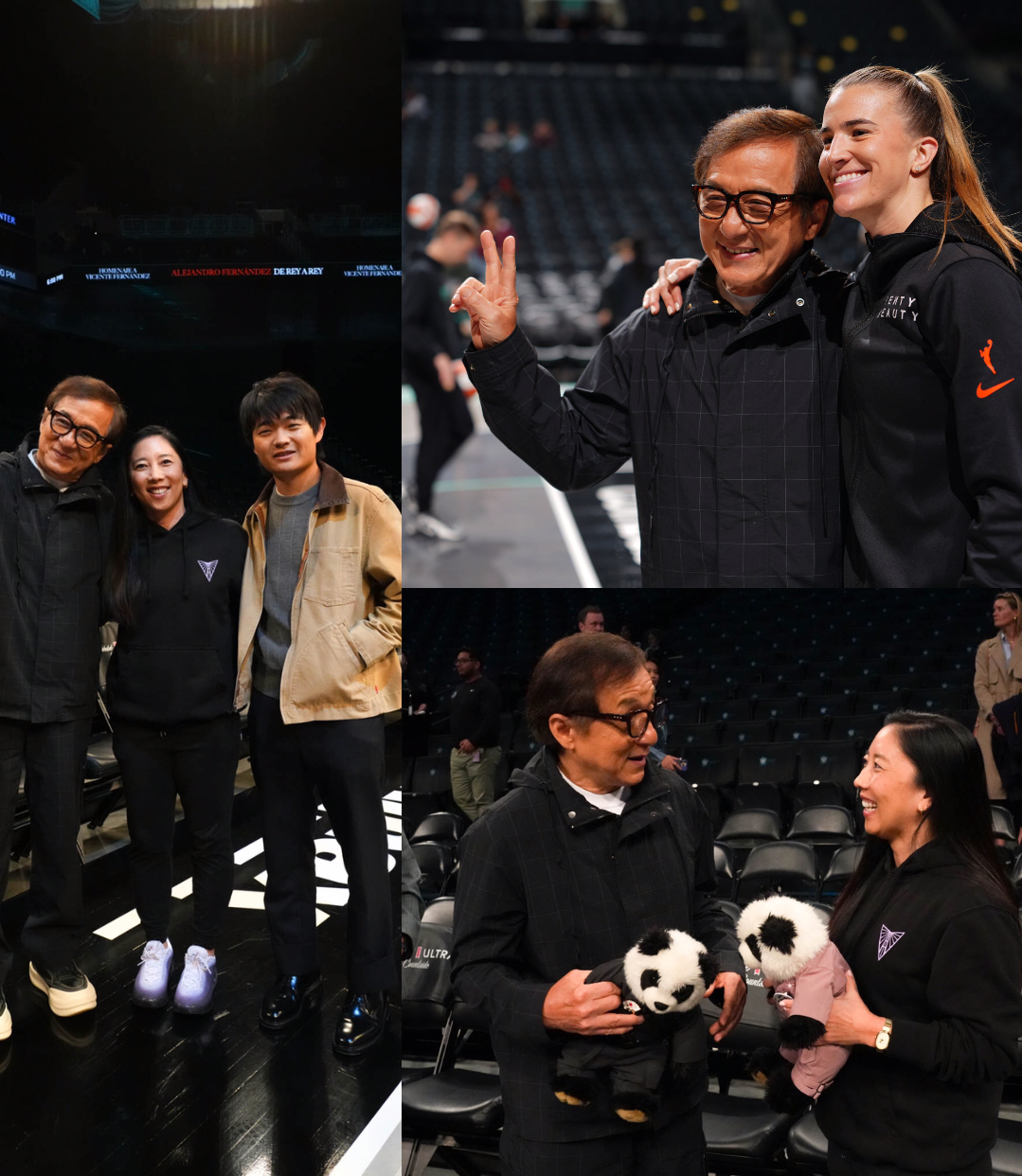 Jackie Chan and Karate Kid Ben Wong Spotted at Valkyries Vs Liberty WNBA Game