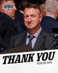 Los Angeles Kings And General Manager Rob Blake Parted Ways