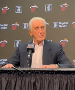 Miami Heat President Pat Riley Addresses Season at Press Conference