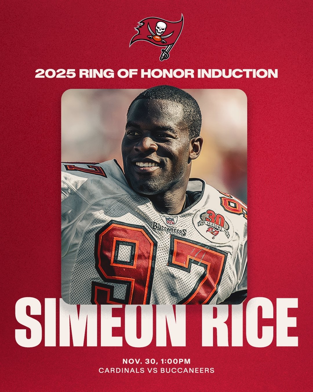 Simeon Rice Being Inducted Into Tampa Bay Buccaneers Ring Of Honor
