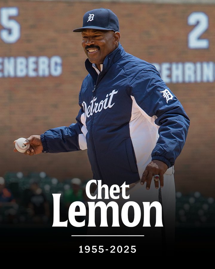 Tigers World Series Champion and 3-time All-Star Chet Lemon Passes at 70