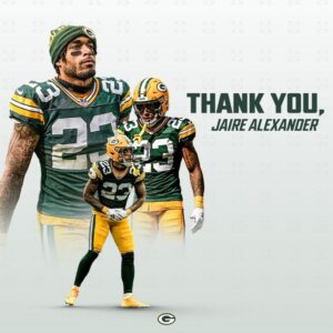 Green Bay Packers Announced They Are Releasing Cornerback Jaire Alexander