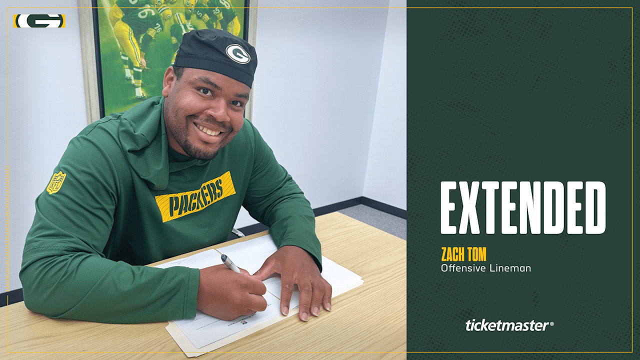 Green Bay Packers And Right Tackle Zach Tom Reached Agreement On Contract Extension