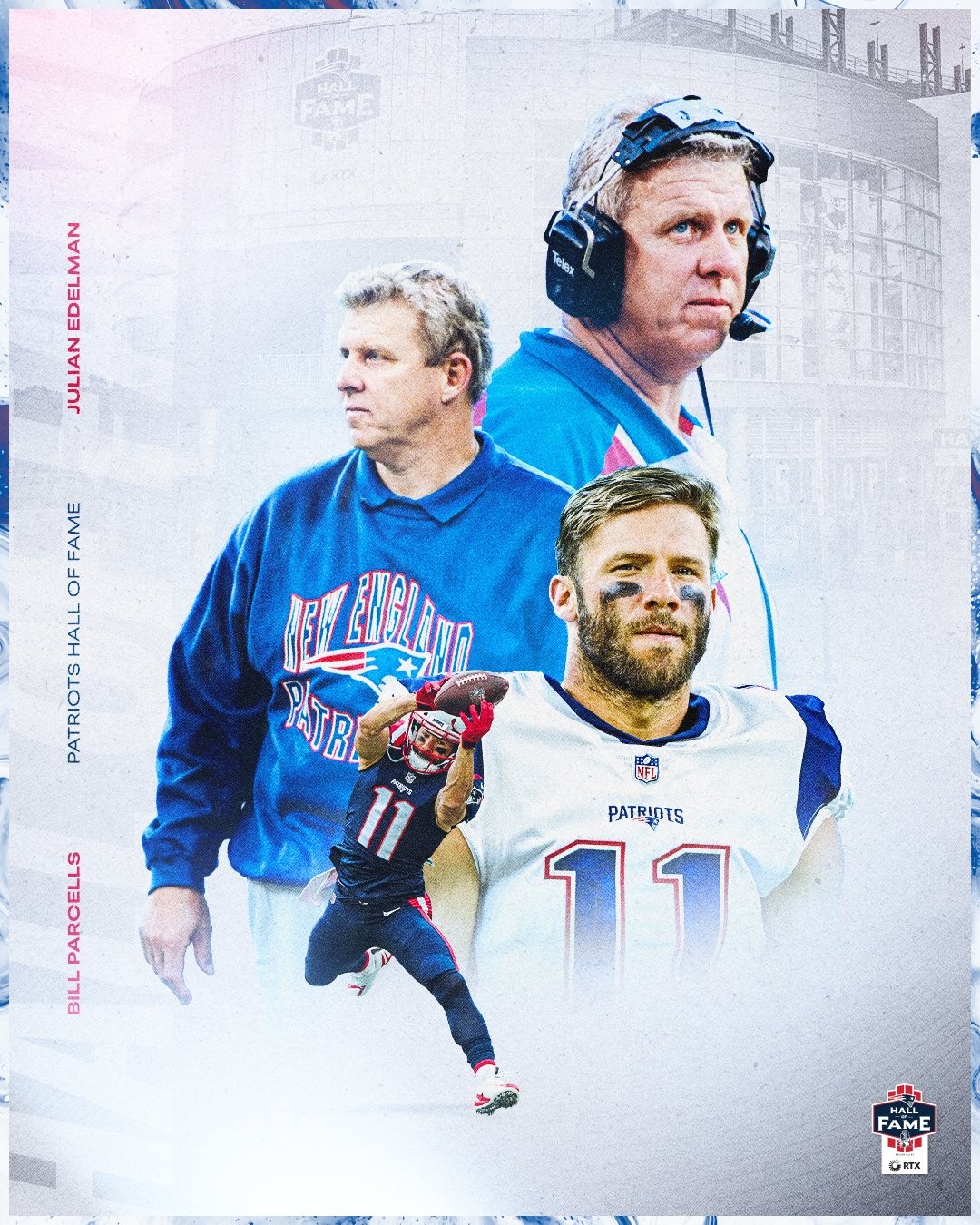 New England Patriots Inducting Julian Edelman And Bill Parcells To Their Hall Of Fame