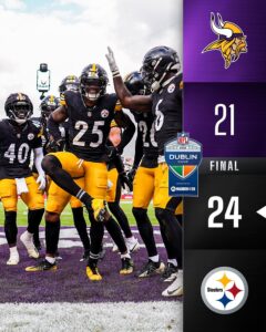 Steelers Takedown Vikings in Week Four International Dublin Ireland Matchup