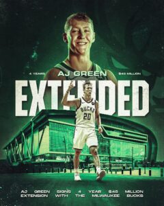 Milwaukee Bucks Still Making Moves Giving Extension To Shooting Guard A.J. Green