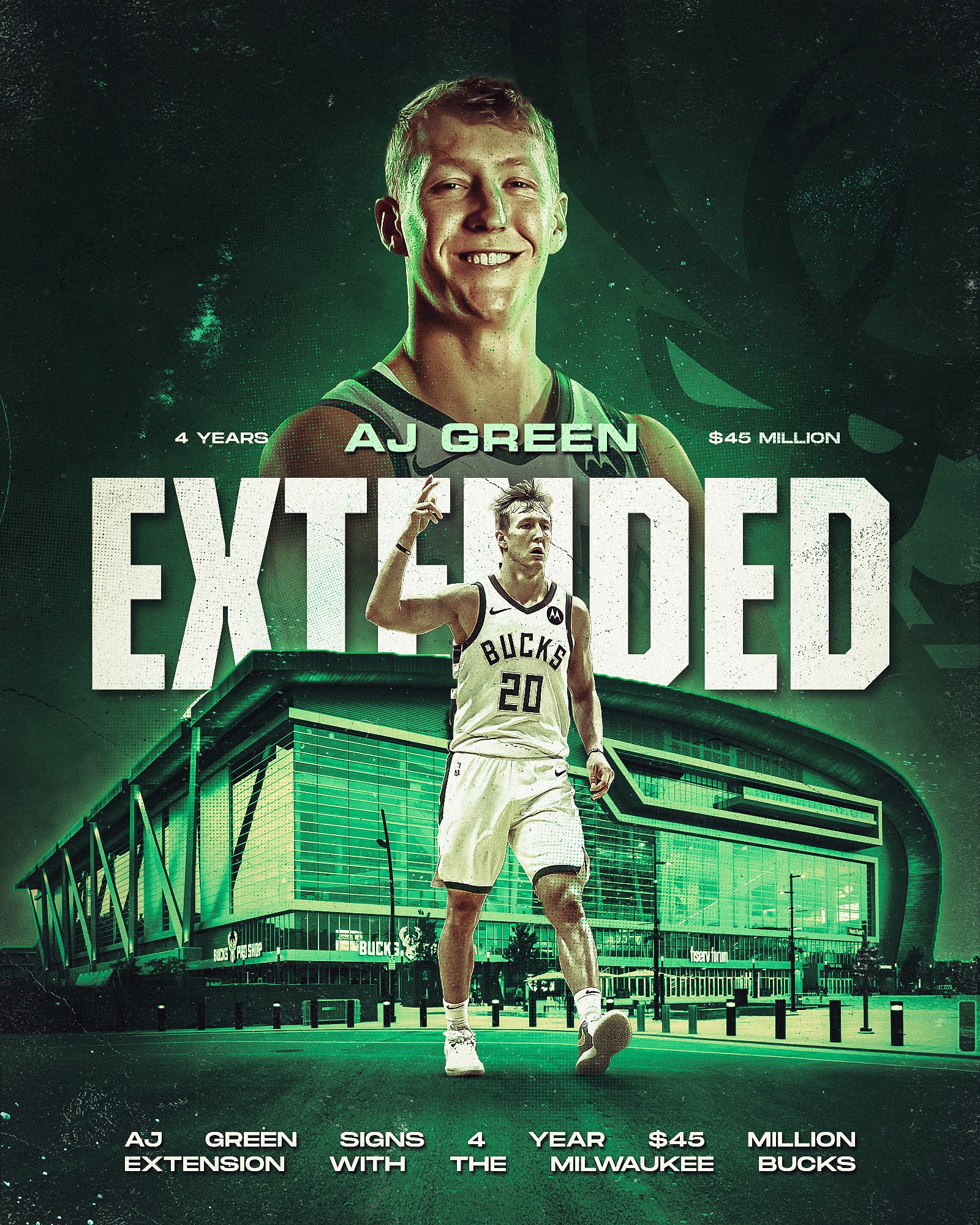 Milwaukee Bucks Still Making Moves Giving Extension To Shooting Guard A.J. Green