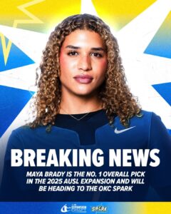 Former UCLA Wonder Maya Brady Selected With No.1 Pick In AUSL Draft