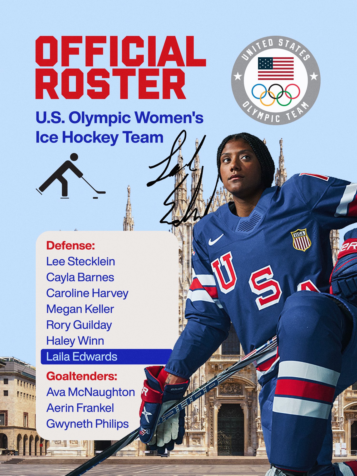 Laila Edwards Makes History As First Black Woman On U.S. Women's National Hockey Team