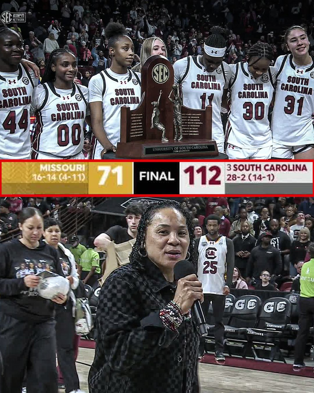 Gamecocks are SEC Regular Season Champs for the 5th Consecutive Year