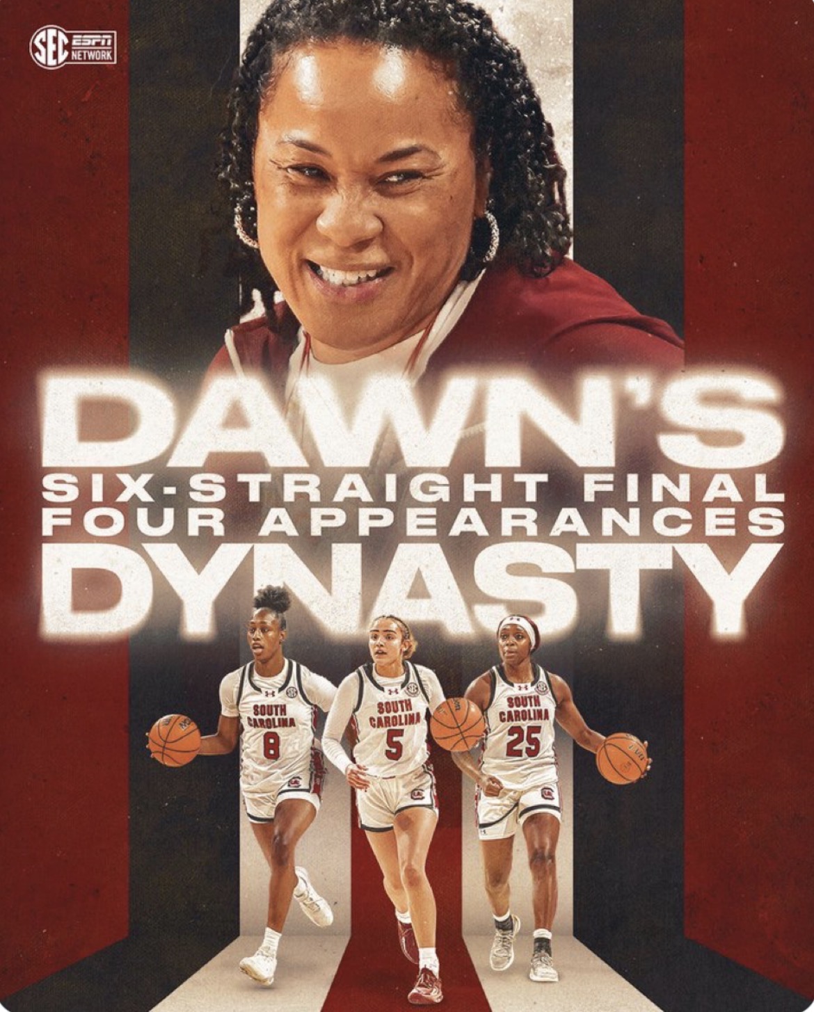 Dawn Staley Has Led South Carolina to SIX STRAIGHT Final Four Appearances