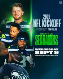 Seattle Seahawks Will Kick Off 2026 NFL Season on Wednesday Sept. 9