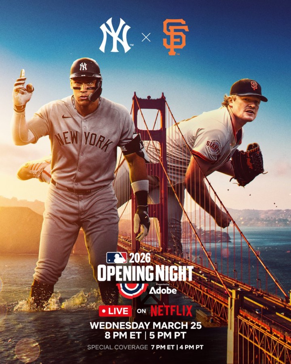 Yankees-Giants Open 2026 MLB Season Exclusively on Netflix