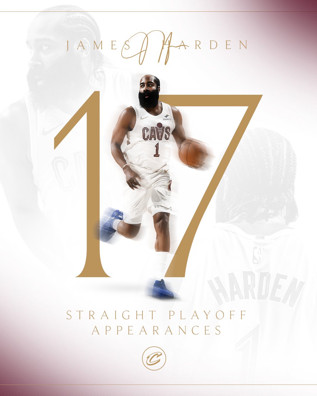Cavaliers James Harden Fourth Player in NBA History to Appear in Playoffs His First 17 Seasons