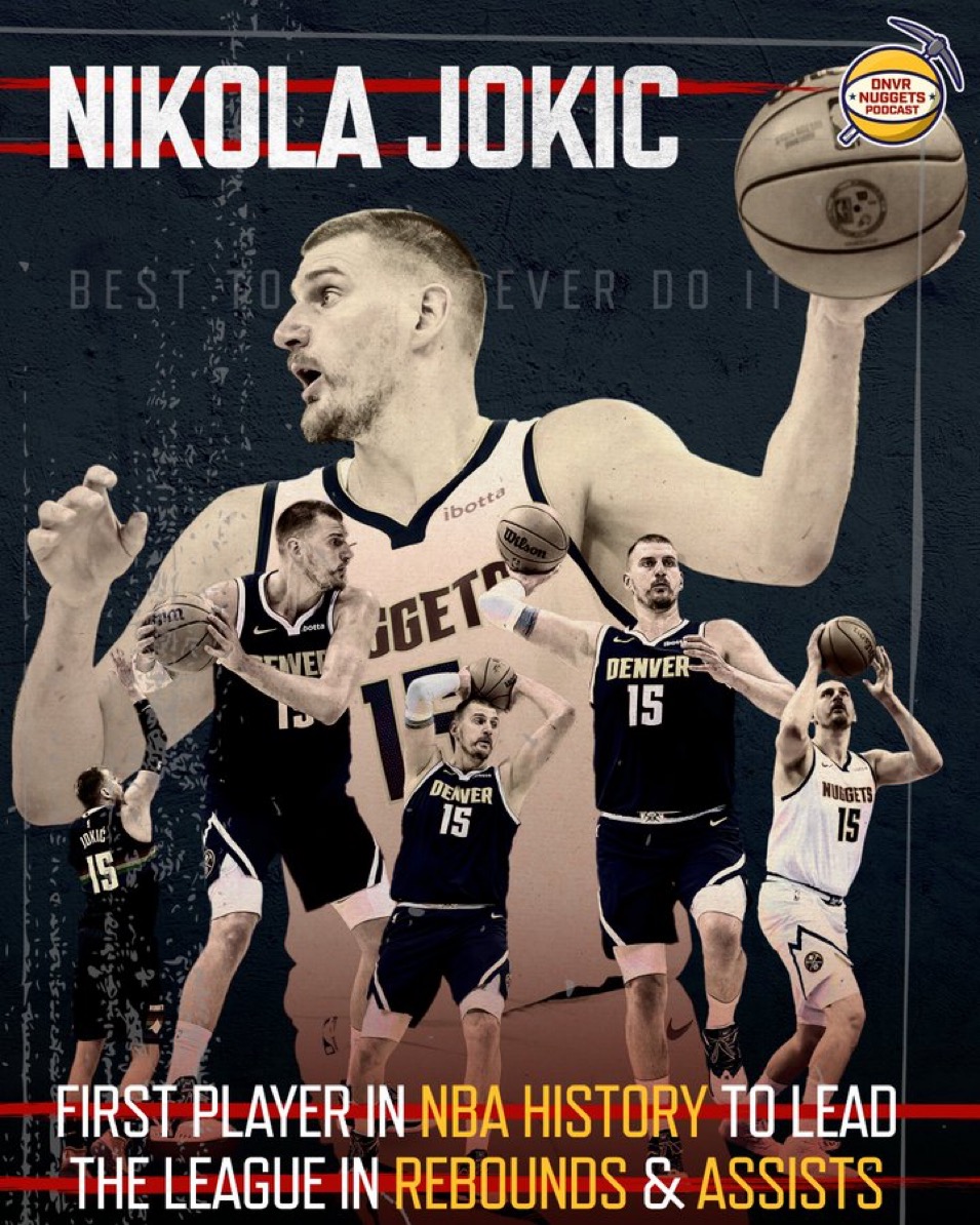Nikola Jokic First Player in NBA HISTORY to Lead League in Rebounds and Assists Per Game