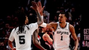 San Antonio Spurs took the 3-1 lead in the series against the Portland Trailblazers as Victor Wembanyama returned