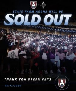 Atlanta Dream Announce Sunday's Game Against Las Vegas Aces at State Farm Arena is Sold Out
