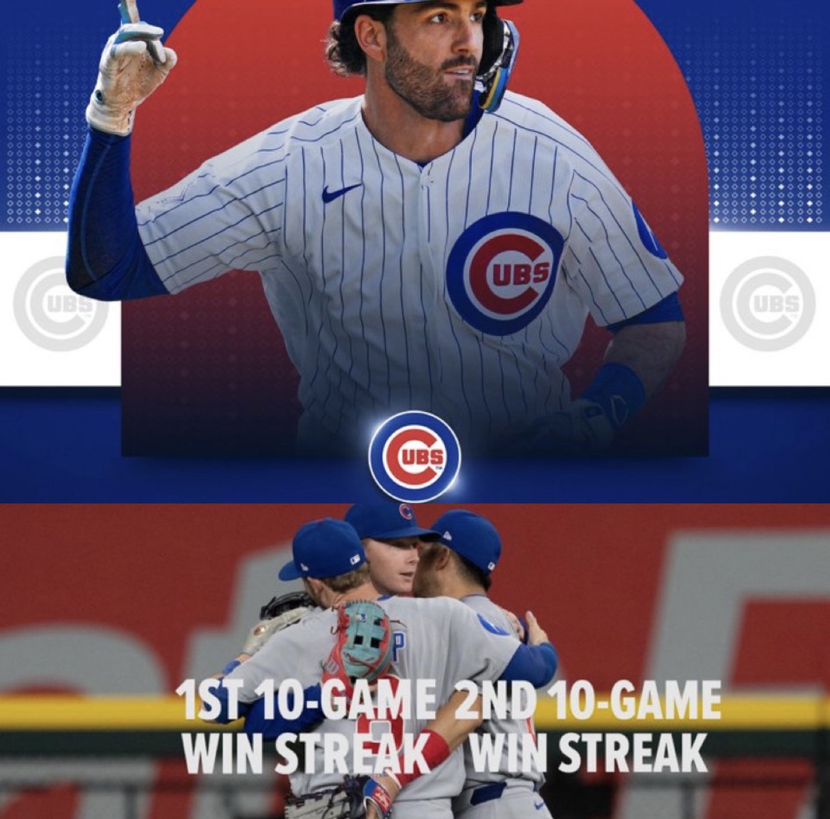 Chicago Cubs First Team With Multiple 9+ Game Win Streaks in First 38 Games Since 1955