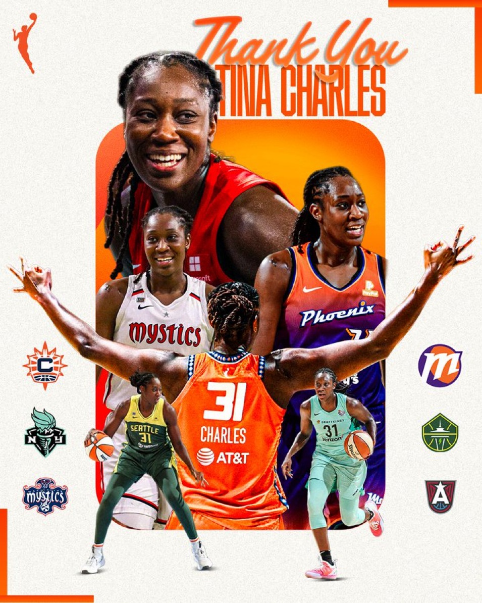 Tina Charles Announced Her Retirement After 14 Seasons in the WNBA