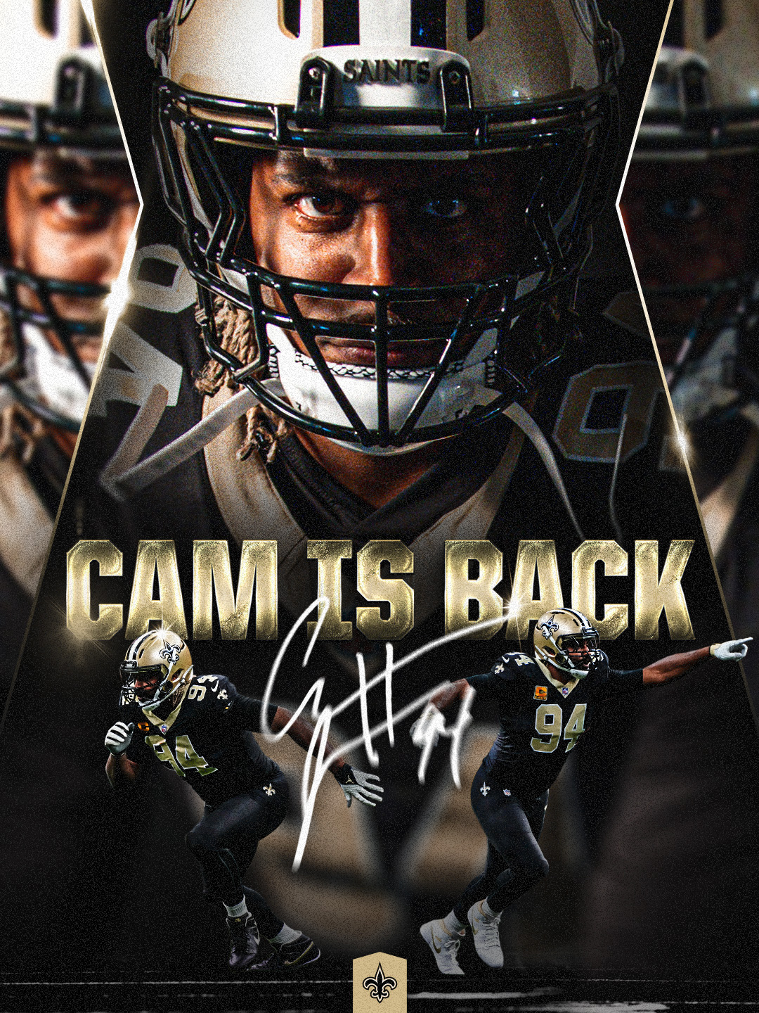 Defensive End Cam Jordan Signed New Agreement with New Orleans Saints for One Last Hurrah