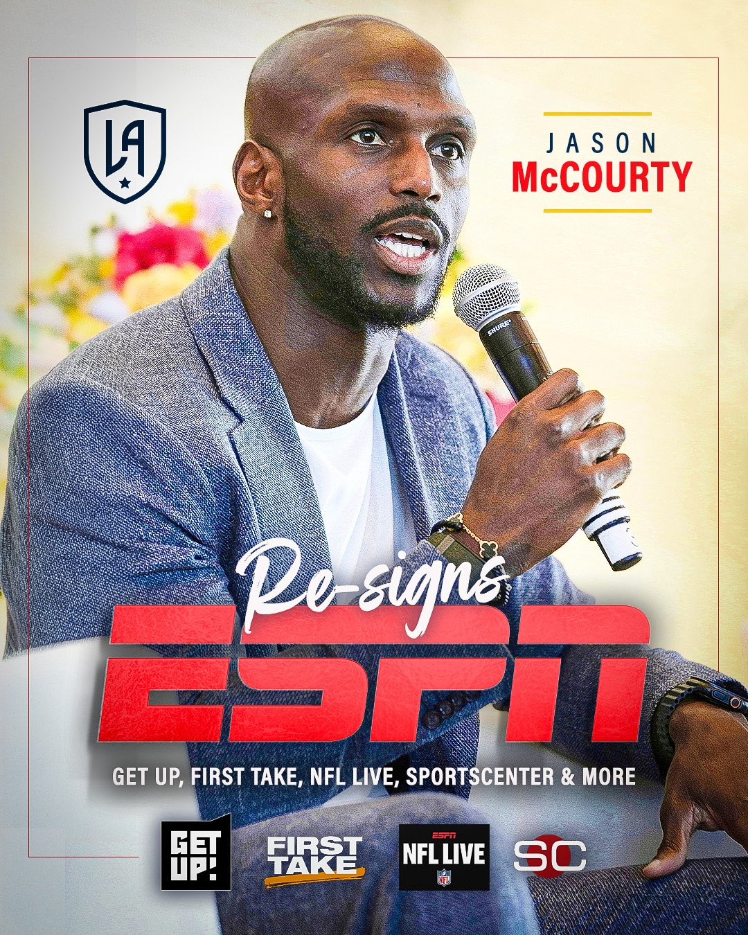 ESPN NFL Analyst Jason McCourty Re-Signed to Multi-Year Exclusive Agreement